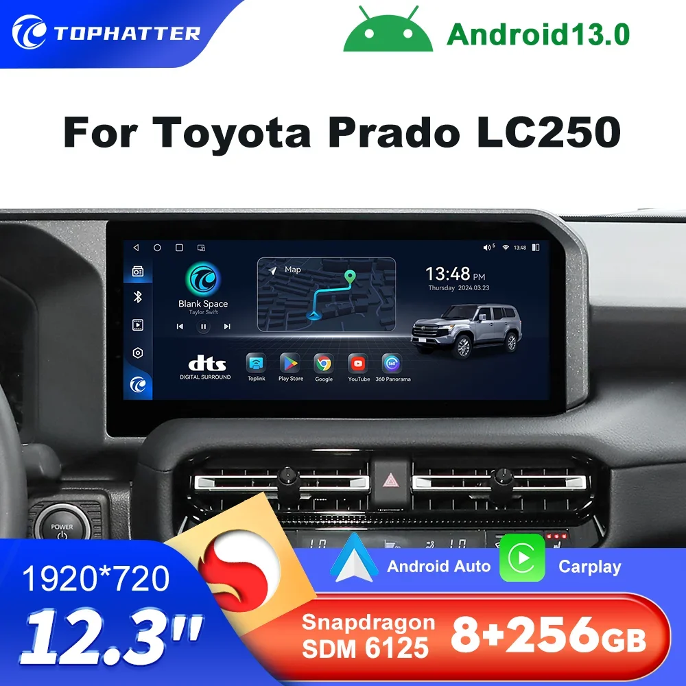 12.3" For Toyota Prado LC250 2023 2024 Qualcomm 6125 Android Car Stereo Radio Multimedia Player Head Unit Screen Navigation GPS
12.3" For Toyota Prado LC250 2023 2024 Qualcomm 6125 Android Car Stereo Radio Multimedia Player Head Unit Screen Navigation GPS