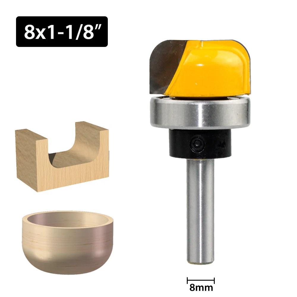 8mm Shank Wood Milling Cutter 1-1/8 Diameter Router Bit Bowl Tray Woodworking Tools Carpentry Corner Rounding End Mills
8mm Shank Wood Milling Cutter 1-1/8 Diameter Router Bit Bowl Tray Woodworking Tools Carpentry Corner Rounding End Mills