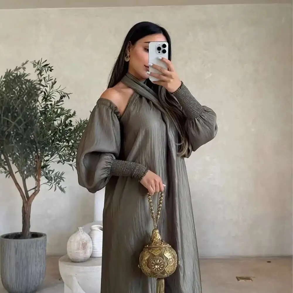 Новинка осени 2024, осенне-зимнее платье с длинными рукавами, Vestidos, мусульманское длинное платье 2025 года, халат Абая, Рамадан, Дубай, роскошный ислам, элегантный
Новинка осени 2024, осенне-зимнее платье с длинными рукавами, Vestidos, мусульманское длинное платье 2025 года, халат Абая, Рамадан, Дубай, роскошный ислам, элегантный
