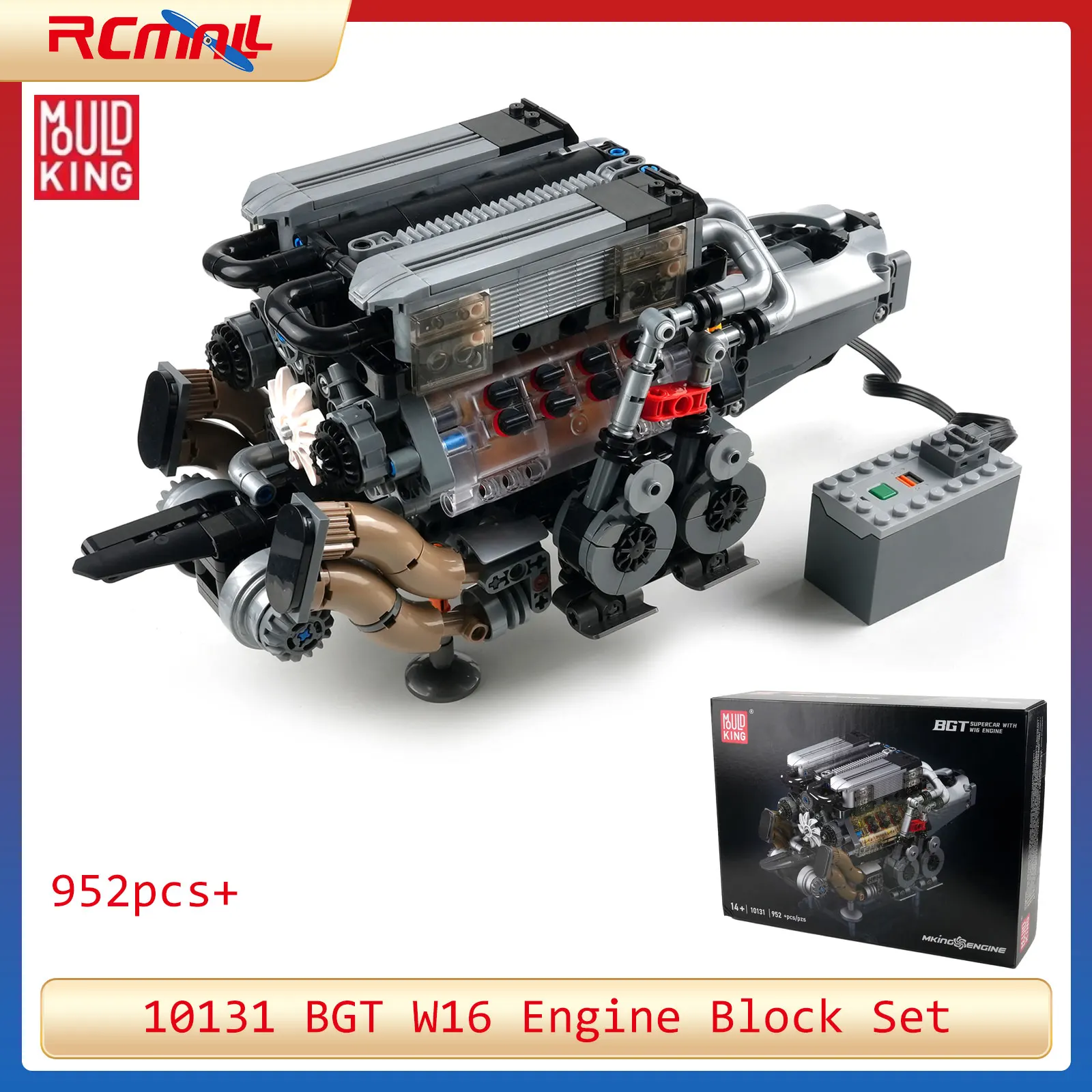 Mould King 10131 W16 Engine Building Blocks Set L Motor16-Cylinder Car Engine Building Engineering Toys for Collections Gifts
Mould King 10131 W16 Engine Building Blocks Set L Motor16-Cylinder Car Engine Building Engineering Toys for Collections Gifts