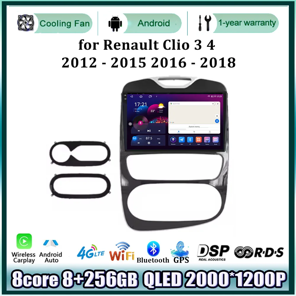10.1“ for Renault Clio 3 4 2012 - 2015 2016 - 2018 Android 14 Car Multimedia GPS Navi Auto Radio Car Player Touch QLED screen
10.1“ for Renault Clio 3 4 2012 - 2015 2016 - 2018 Android 14 Car Multimedia GPS Navi Auto Radio Car Player Touch QLED screen