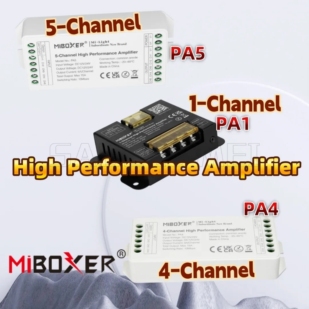 PA1 1-Channel PA4 4-Channel PA5 5-Channel High Speed Performance LED Strip Amplifier RGBW LED Controller Strong Compatibility24V
PA1 1-Channel PA4 4-Channel PA5 5-Channel High Speed Performance LED Strip Amplifier RGBW LED Controller Strong Compatibility24V