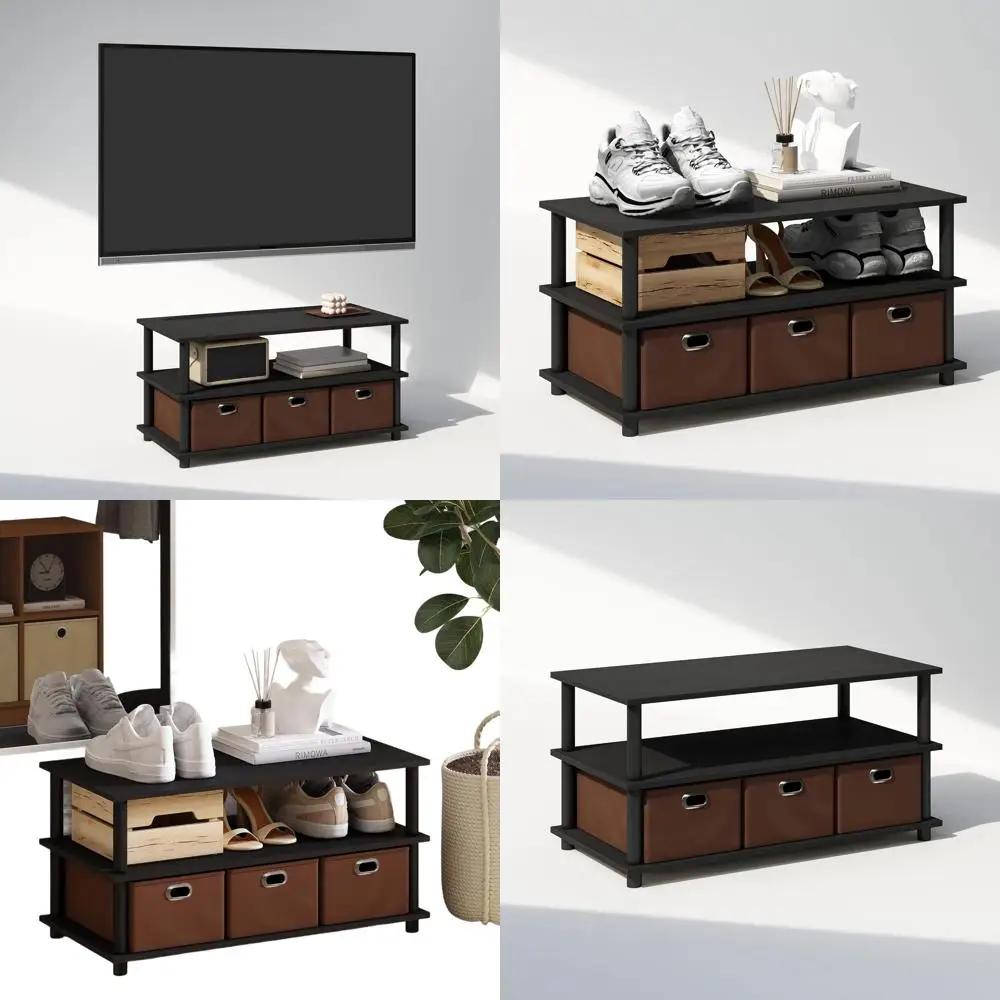 Compact Multi-Purpose Shoe Storage Organizer with Bin Drawers and Open Shelves, 15.5 x 31.2 x 15.4, for Entryway, Closet, Office
Compact Multi-Purpose Shoe Storage Organizer with Bin Drawers and Open Shelves, 15.5 x 31.2 x 15.4, for Entryway, Closet, Office