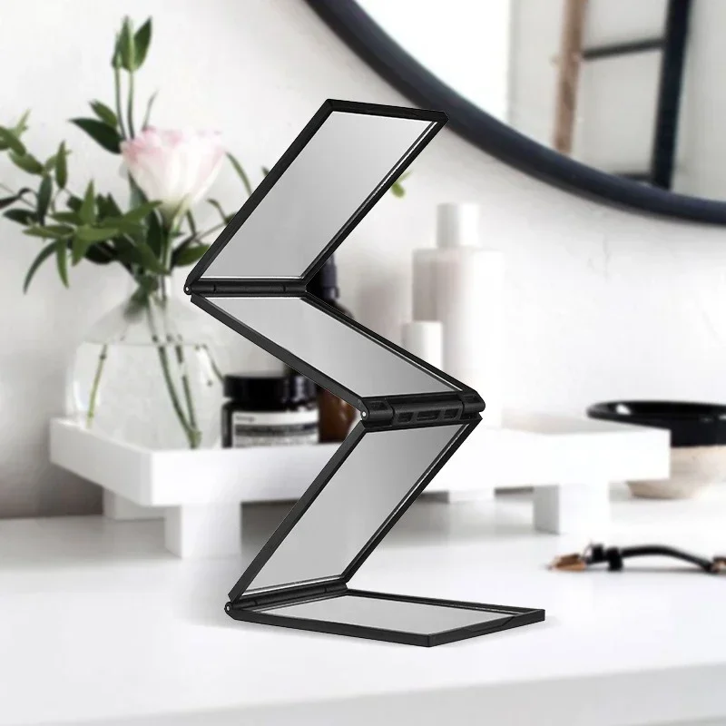 Creative Four Sided Foldable Makeup Mirror Portable Women's Hairdressing Makeup Mirror Hairdressing Multi Angle Four Fold Mirror
Creative Four Sided Foldable Makeup Mirror Portable Women's Hairdressing Makeup Mirror Hairdressing Multi Angle Four Fold Mirror