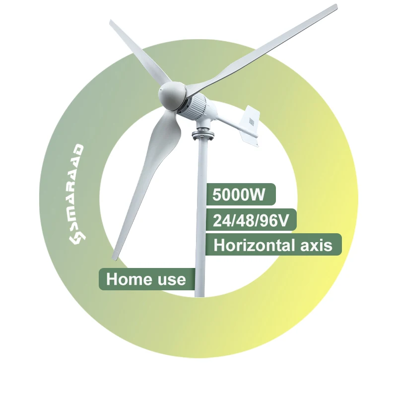 5000W Wind Turbine Generator Complete Set 48V/96V Free Energy Windmill with MPPT Controller Inverter for Renewable Energy System
5000W Wind Turbine Generator Complete Set 48V/96V Free Energy Windmill with MPPT Controller Inverter for Renewable Energy System