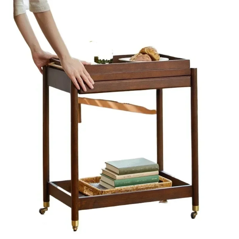 cs American solid wood dining cart, trolley home mobile kitchen tea cart
cs American solid wood dining cart, trolley home mobile kitchen tea cart