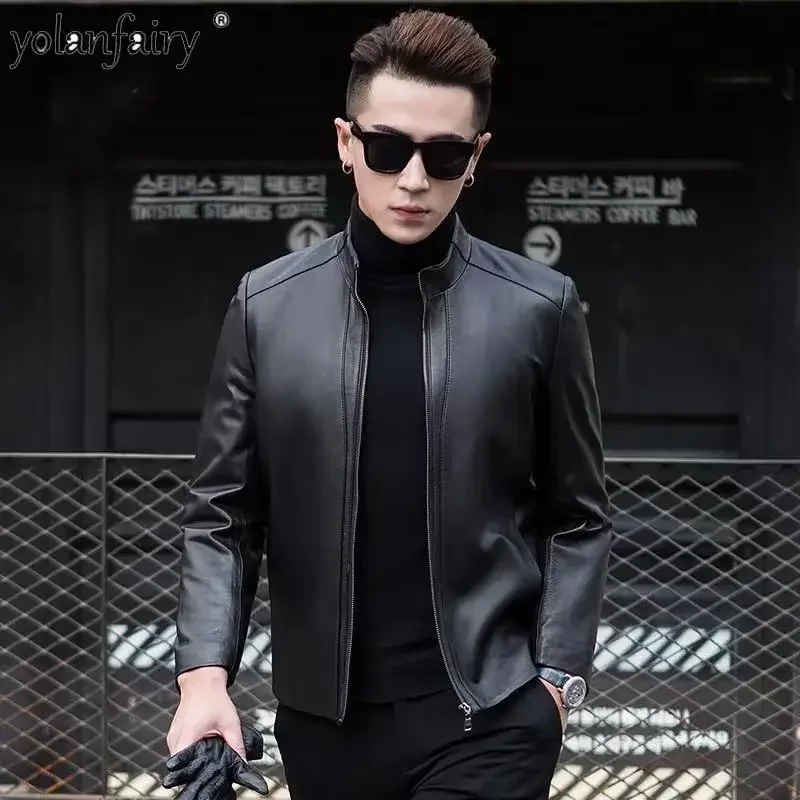 Genuine Leather Jacket Men Autumn and Winter Real Sheepskin Coat for Man Clothing 2023 Fashion Black Leather Coats Stand Collar
Genuine Leather Jacket Men Autumn and Winter Real Sheepskin Coat for Man Clothing 2023 Fashion Black Leather Coats Stand Collar