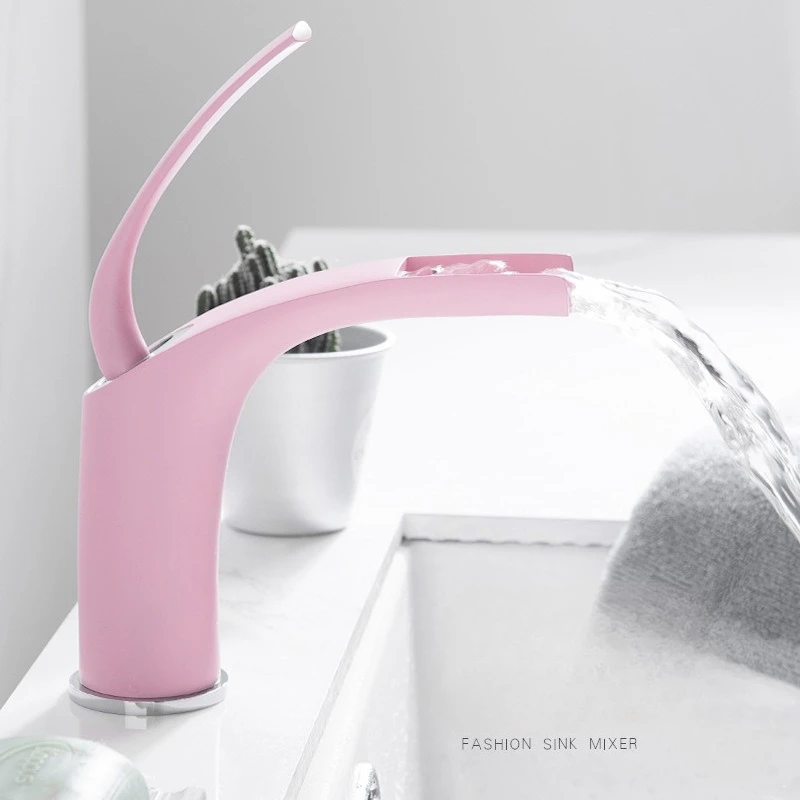 Basin Faucets Pink Love Color Waterfall Faucet Bathroom Faucet Hot and Cold Basin Mixer Tap Faucet Brass Sink Wash Crane
Basin Faucets Pink Love Color Waterfall Faucet Bathroom Faucet Hot and Cold Basin Mixer Tap Faucet Brass Sink Wash Crane