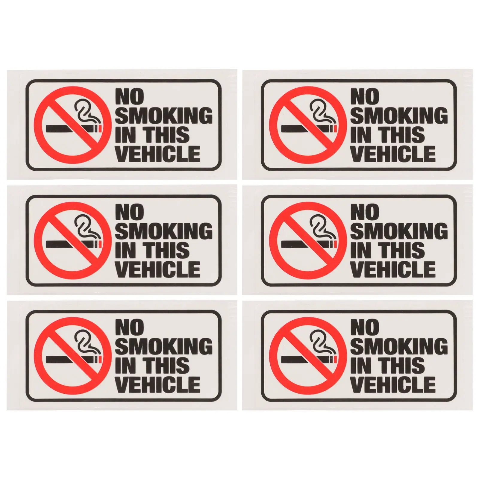 6 Pcs Smoking Sticker Car Warning Sign Waterproof No Smoking Stickers For Vehicles Copper Plate Traffic Safety Vehicle Decals 
6 Pcs Smoking Sticker Car Warning Sign Waterproof No Smoking Stickers For Vehicles Copper Plate Traffic Safety Vehicle Decals