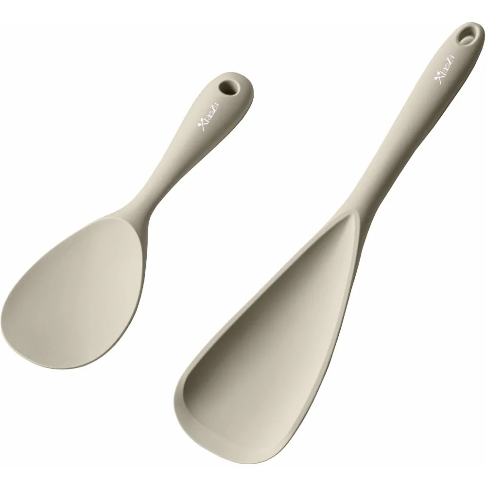 Cooking Spoon and Rice Scooper Set for Nonstick Cookwares, Heat Resistant- Seamless Design, Great for Cooking, Serving, Mixing, Scoop, and Scrape,2 Pack, Khaki
Cooking Spoon and Rice Scooper Set for Nonstick Cookwares, Heat Resistant- Seamless Design, Great for Cooking, Serving, Mixing, Scoop, and Scrape,2 Pack, Khaki