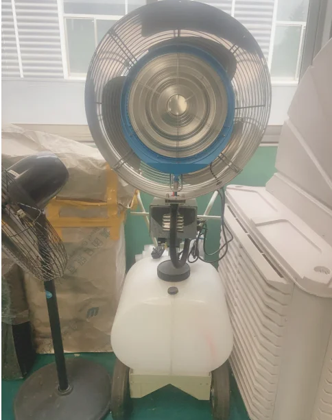 Factory Poultry Greenhouse Movable Centrifugal Water Mist Fan Outdoor Cooling Fan Humidity Spray Fan
Factory Poultry Greenhouse Movable Centrifugal Water Mist Fan Outdoor Cooling Fan Humidity Spray Fan