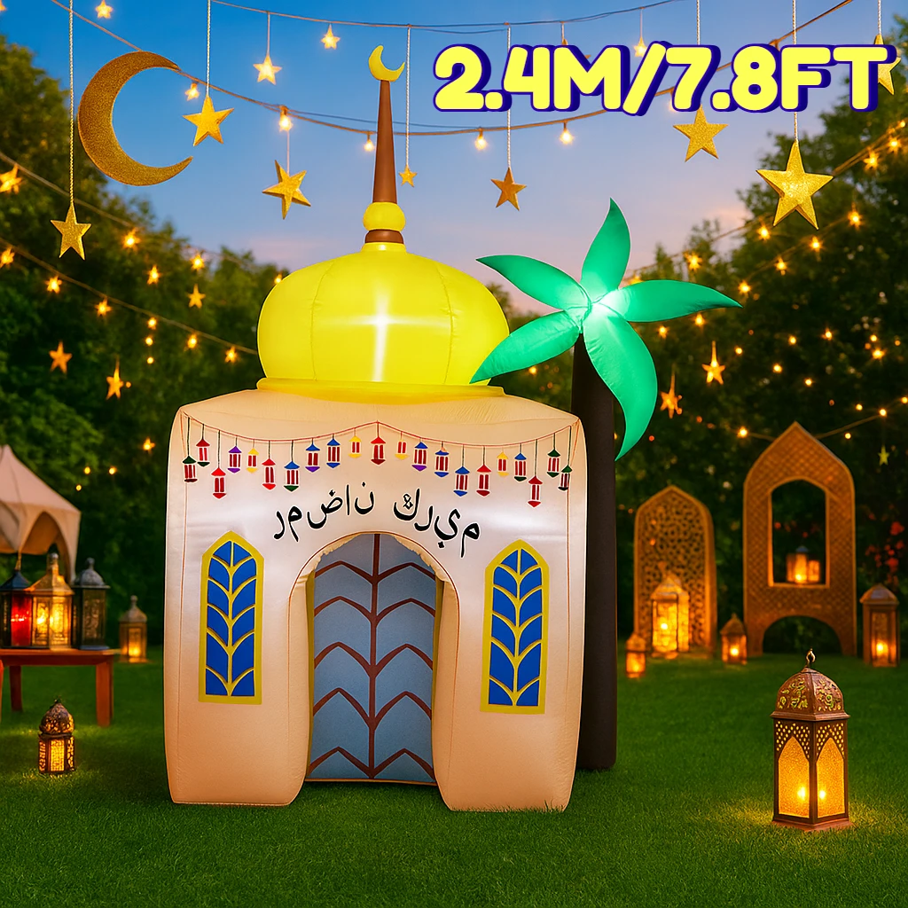 2.4M/7.8FT Muslim Ramadan Festival DIY Decor Inflatable Model Holiday Eid Style Architecture LED Light Ornament Yard Decoration
2.4M/7.8FT Muslim Ramadan Festival DIY Decor Inflatable Model Holiday Eid Style Architecture LED Light Ornament Yard Decoration