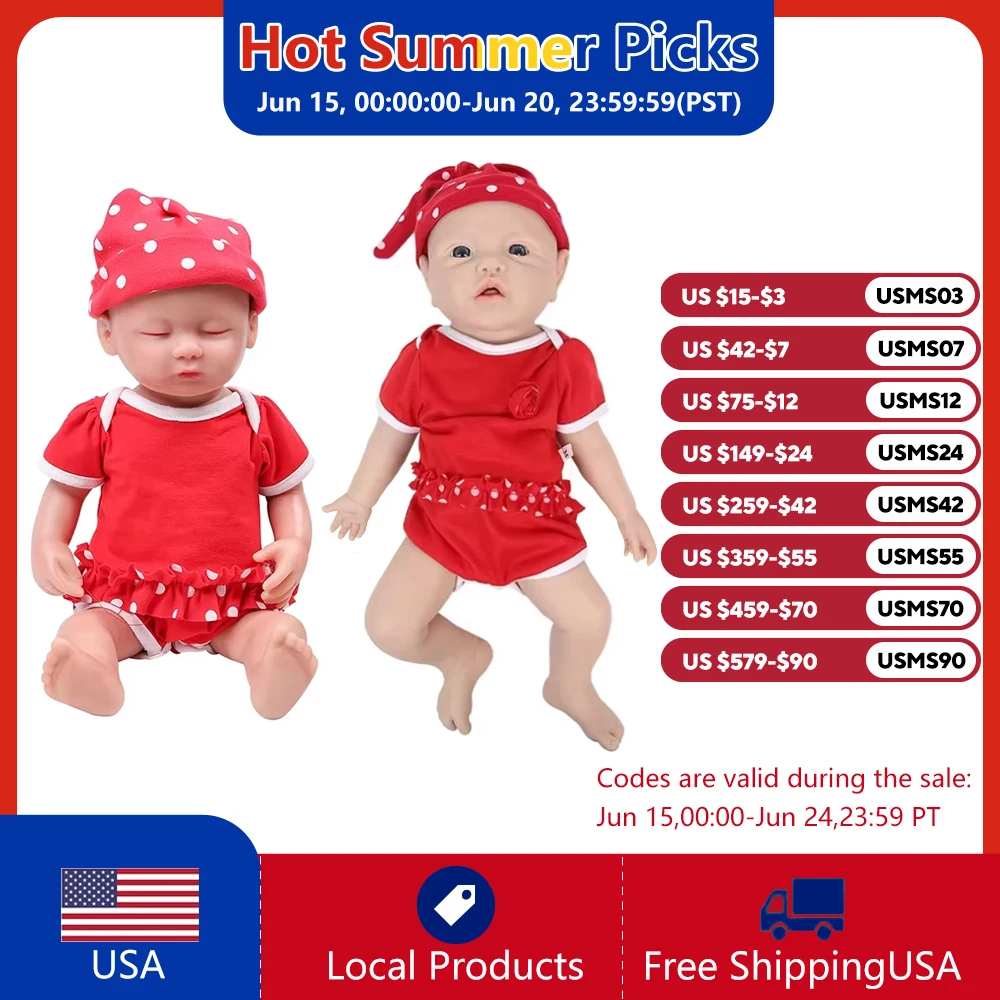 IVITA Authentic 100% Silicone Painted Reborn Baby Dolls Shipped from USA Warehouse Realistic Baby Dolls for Kids Christmas Toys
IVITA Authentic 100% Silicone Painted Reborn Baby Dolls Shipped from USA Warehouse Realistic Baby Dolls for Kids Christmas Toys
