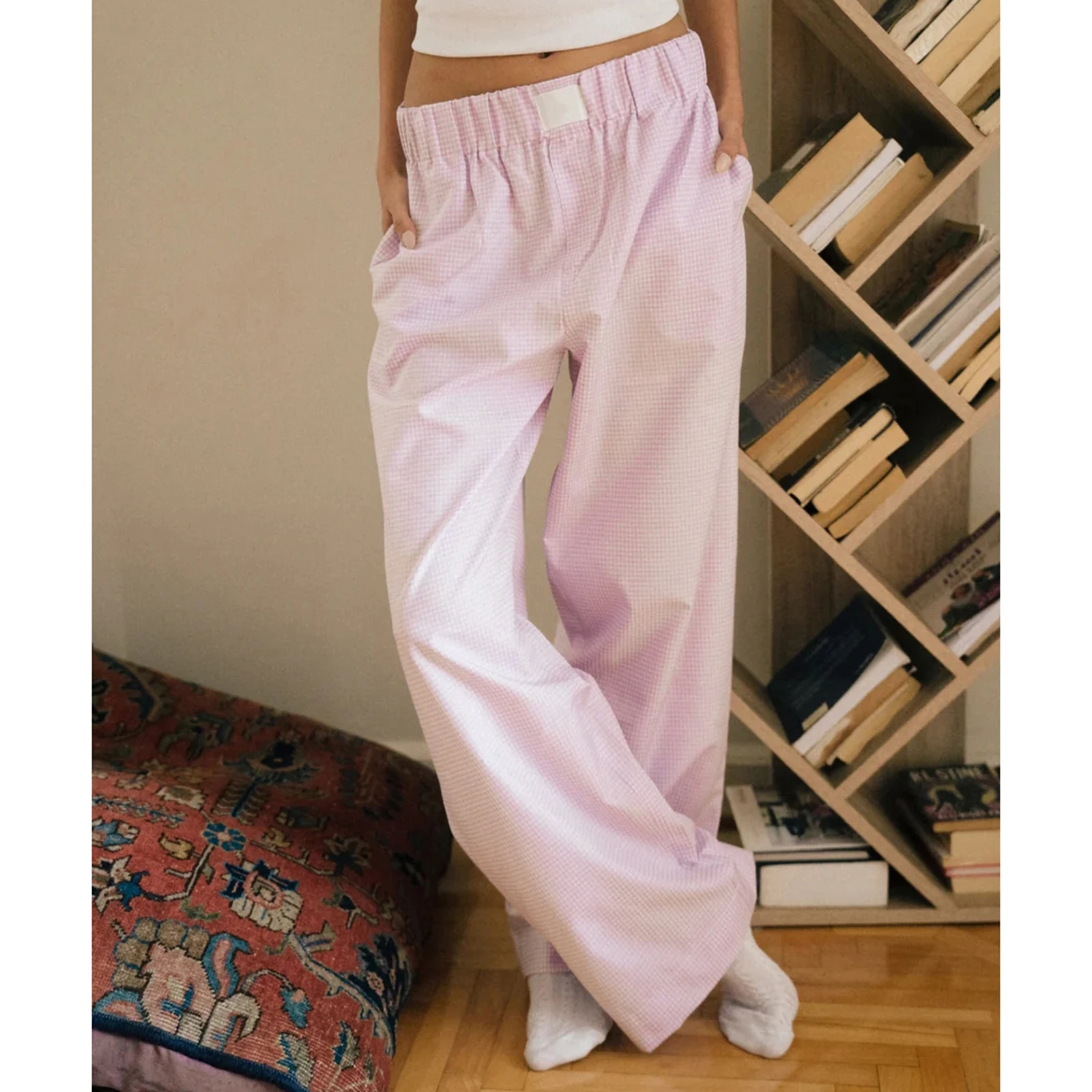 Women Vintage Plaid Print Joggers Baggy Pants Y2K Aesthetic Low Waist Wide Leg Loose Casual Cargo Pants Trousers with Pockets
Women Vintage Plaid Print Joggers Baggy Pants Y2K Aesthetic Low Waist Wide Leg Loose Casual Cargo Pants Trousers with Pockets