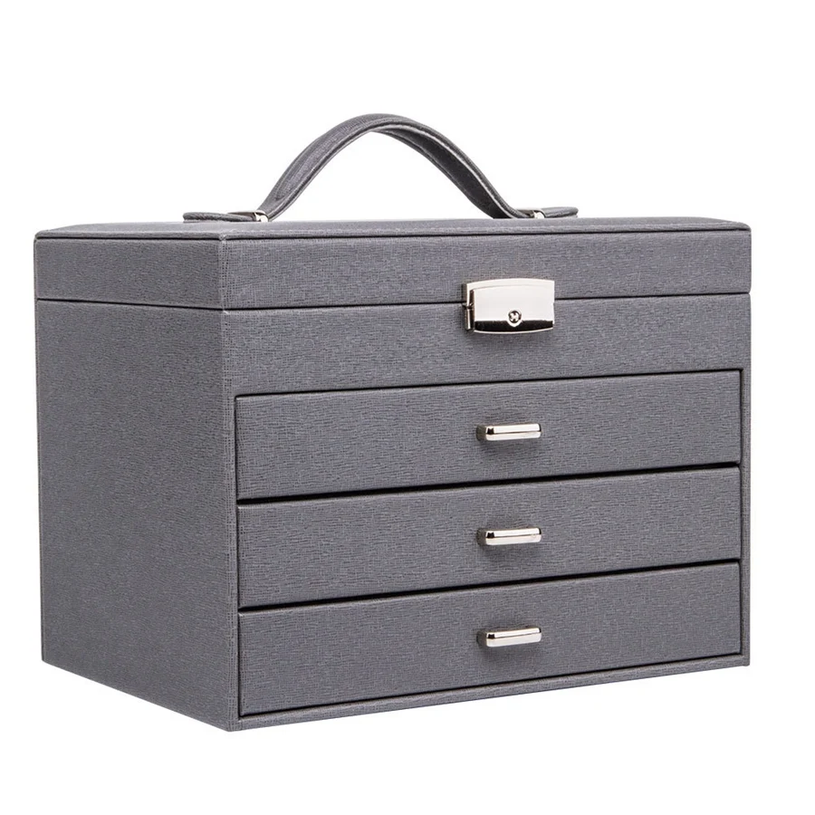 APB-Large Jewelry Packaging & Display Box Armoire Dressing Chest with Clasps Bracelet Ring Organiser Carrying Cases Gray
APB-Large Jewelry Packaging & Display Box Armoire Dressing Chest with Clasps Bracelet Ring Organiser Carrying Cases Gray