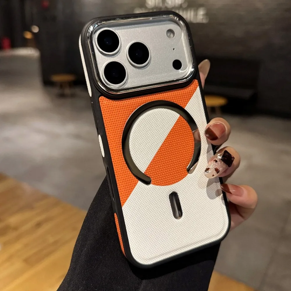 Color Blocking Magnetic Leather for Magsafe Camera Protection Phone Case For iPhone 17 Pro Max 16 15 14 13 12 Magnetic Cover
Color Blocking Magnetic Leather for Magsafe Camera Protection Phone Case For iPhone 17 Pro Max 16 15 14 13 12 Magnetic Cover