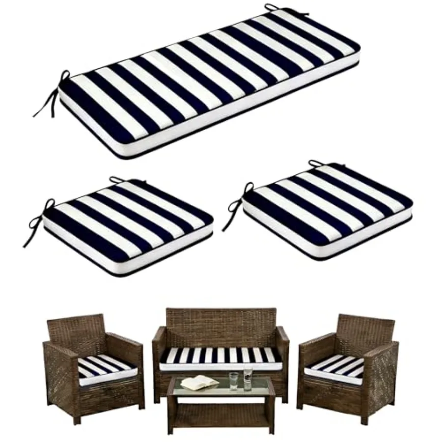 3 Pack Foam Wicker Patio Furniture Cushions for Outdoor Rattan Chair Sofa Set, Waterproof Beige Replacement Loveseat Pads, 44x1
3 Pack Foam Wicker Patio Furniture Cushions for Outdoor Rattan Chair Sofa Set, Waterproof Beige Replacement Loveseat Pads, 44x1
