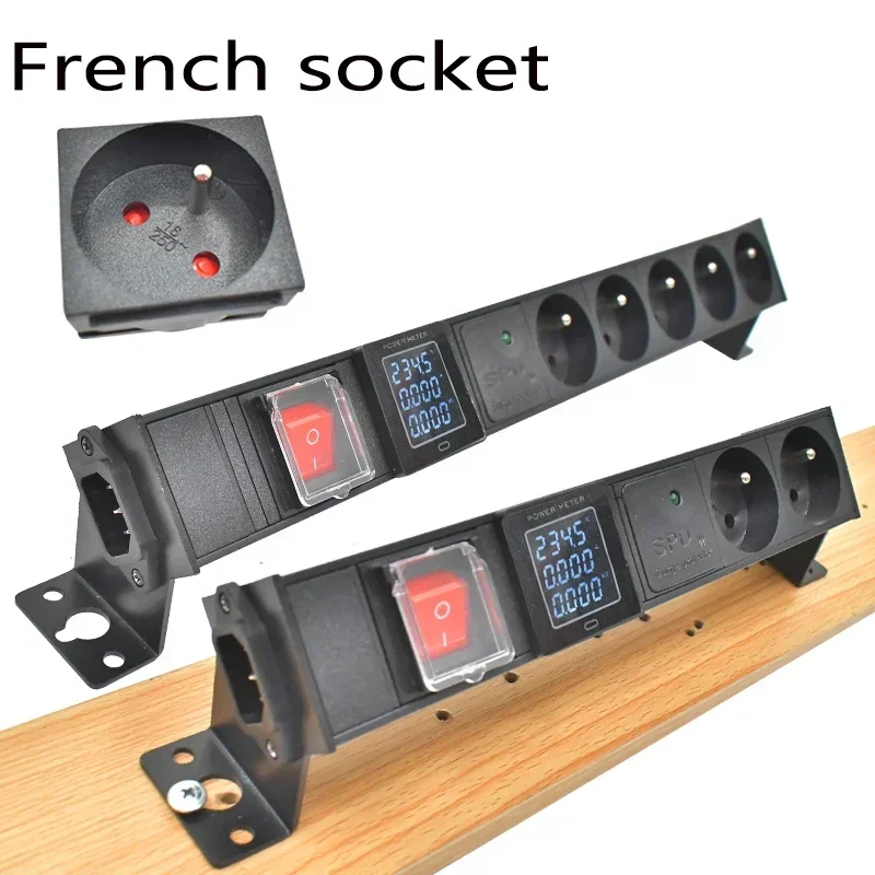 French socket PDU power strip network cabinet rack C14 port desktop 1-8AC double break switch with ammeter Surge protection
French socket PDU power strip network cabinet rack C14 port desktop 1-8AC double break switch with ammeter Surge protection