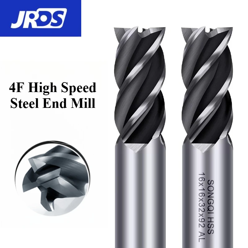 4F TiCN Black Nano Coated HSS-M2 End Mill Straight Shank Fully Ground Milling Cutter for Stainless Steel CNC Lathe Milling Tools
4F TiCN Black Nano Coated HSS-M2 End Mill Straight Shank Fully Ground Milling Cutter for Stainless Steel CNC Lathe Milling Tools