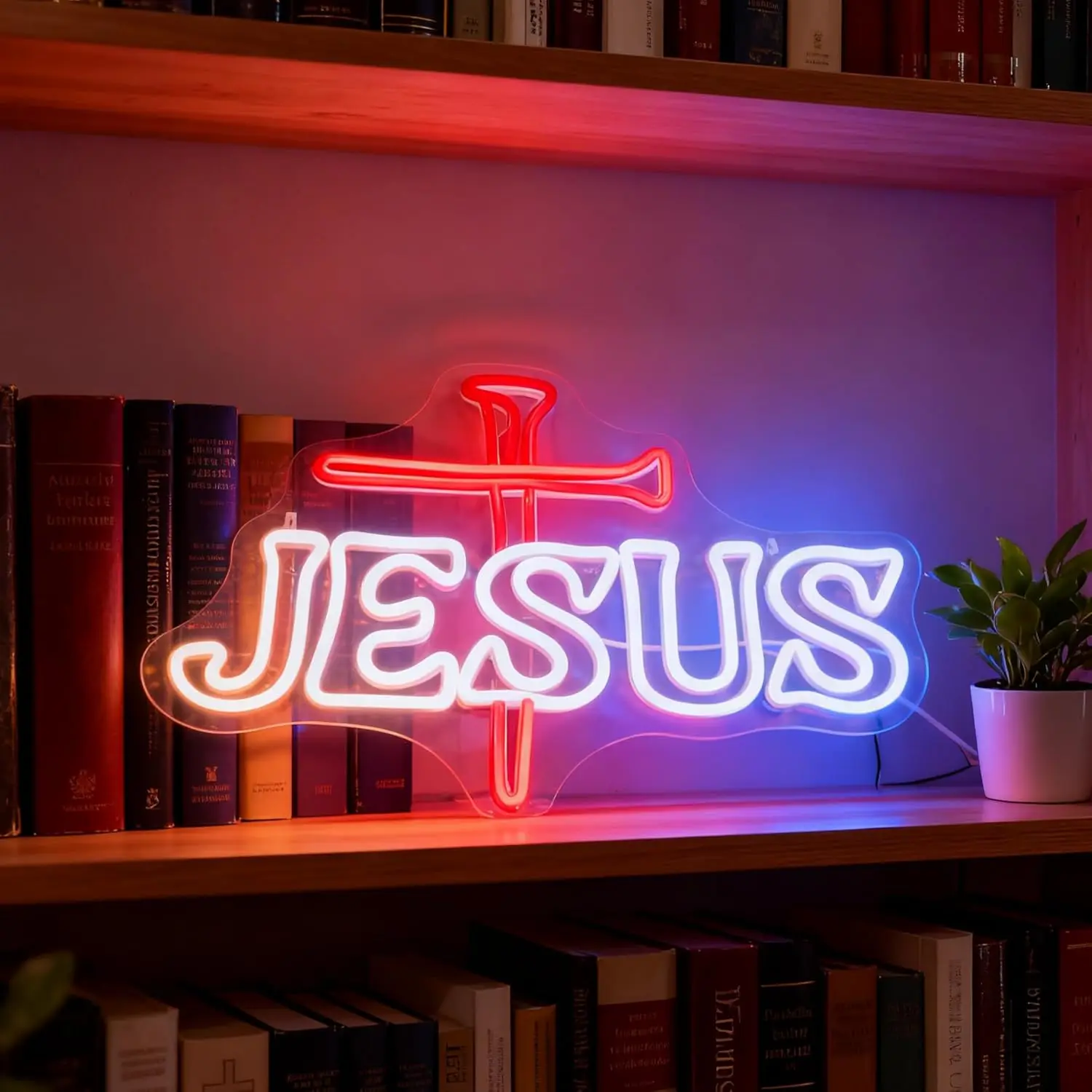 Jesus Cross LED Neon Sign USB Powered Neon Light for Home Church Christian Faith Religious Theme Bedroom Decorations Gift
Jesus Cross LED Neon Sign USB Powered Neon Light for Home Church Christian Faith Religious Theme Bedroom Decorations Gift
