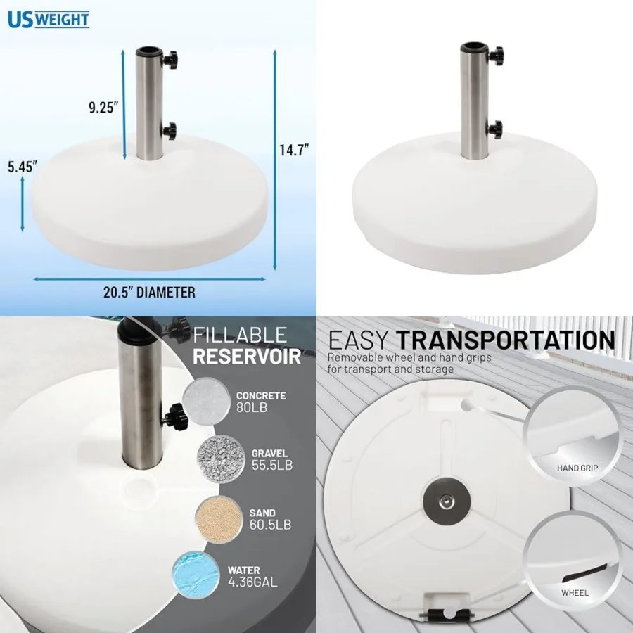 Fillable Free Standing Umbrella Base
Fillable Free Standing Umbrella Base