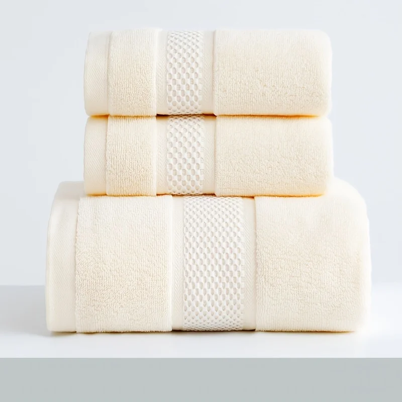 3pcs Large Towel Set - Quick-Dry Soft Absorbent Spa Towels, 412 GSM Plush Rectangular Towels for Men & Women, Absorbent & Quick-Drying Shower Towel, Super Soft & Skin-Friendly Bath Towel, for Home Bathroom, Ideal Bathroom Supplies
3pcs Large Towel Set - Quick-Dry Soft Absorbent Spa Towels, 412 GSM Plush Rectangular Towels for Men & Women, Absorbent & Quick-Drying Shower Towel, Super Soft & Skin-Friendly Bath Towel, for Home Bathroom, Ideal Bathroom Supplies