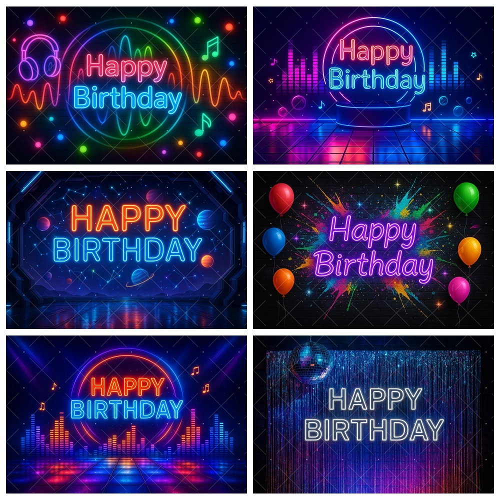 Happy Birthday Neon Backdrop Custom Celebration Child Adult Birthday Party Decor Supplies Banner Poster Photography Background
Happy Birthday Neon Backdrop Custom Celebration Child Adult Birthday Party Decor Supplies Banner Poster Photography Background