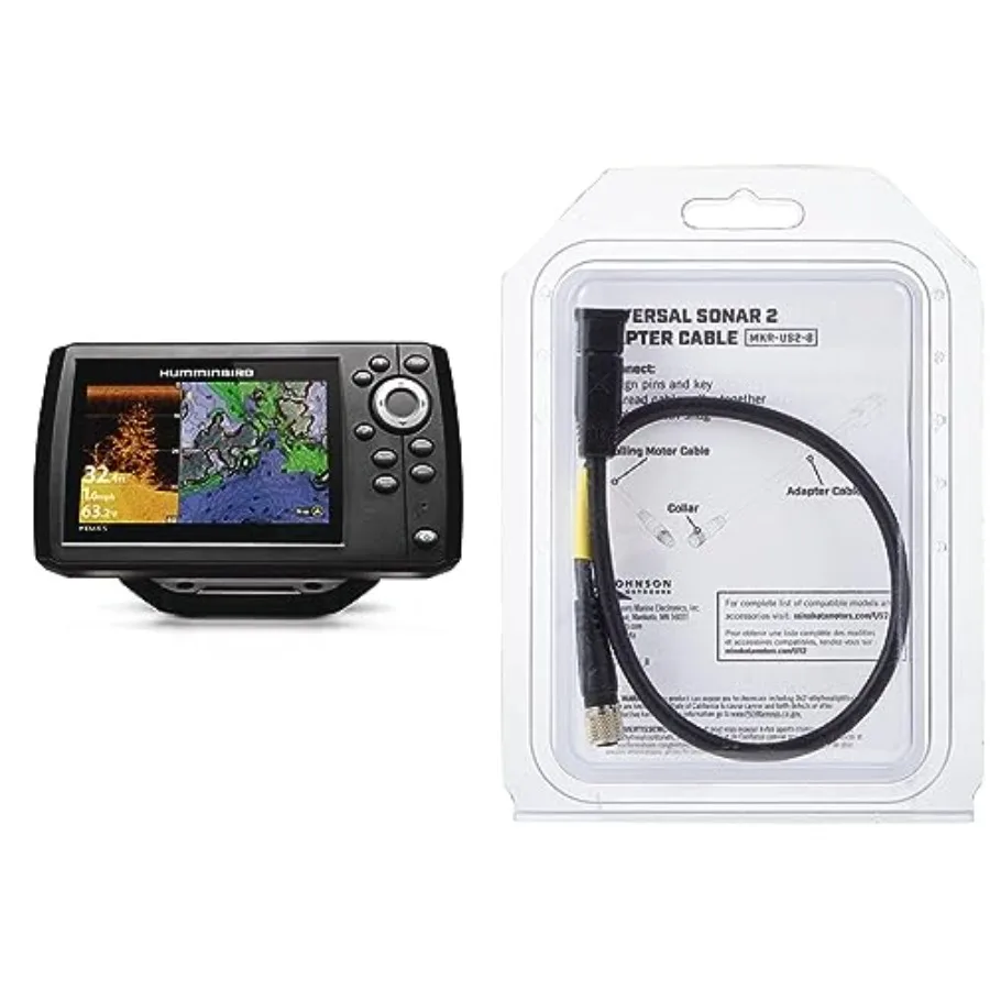 Helix 5 Fish Finder and Accessories Bundle for freshwater fishing, rugged plastic housing, black color, built-in GPS and CHIRP
Helix 5 Fish Finder and Accessories Bundle for freshwater fishing, rugged plastic housing, black color, built-in GPS and CHIRP