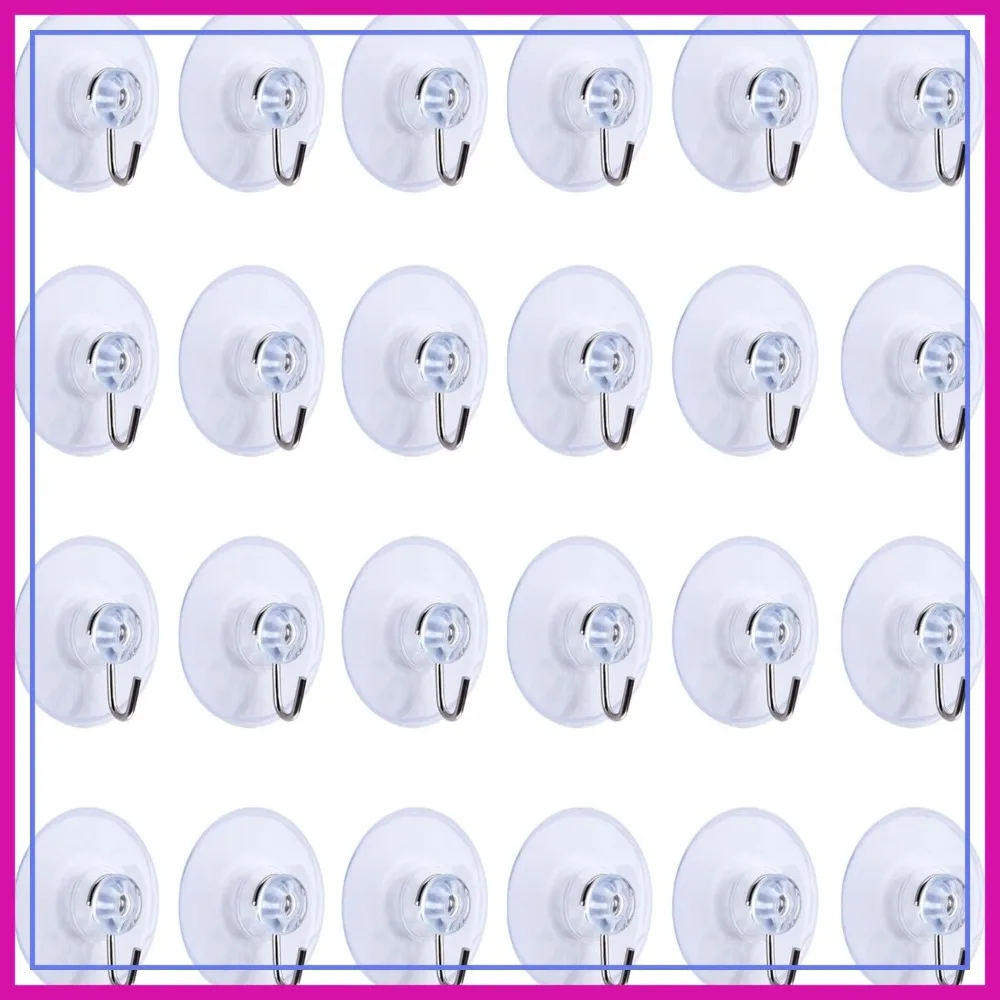 24 Pack Suction Cup Hooks, Clear Hangers with Metal Hooks for Glass, Wall, Towel, Kitchen Decor, 3 lbs Capacity (45 mm)
24 Pack Suction Cup Hooks, Clear Hangers with Metal Hooks for Glass, Wall, Towel, Kitchen Decor, 3 lbs Capacity (45 mm)