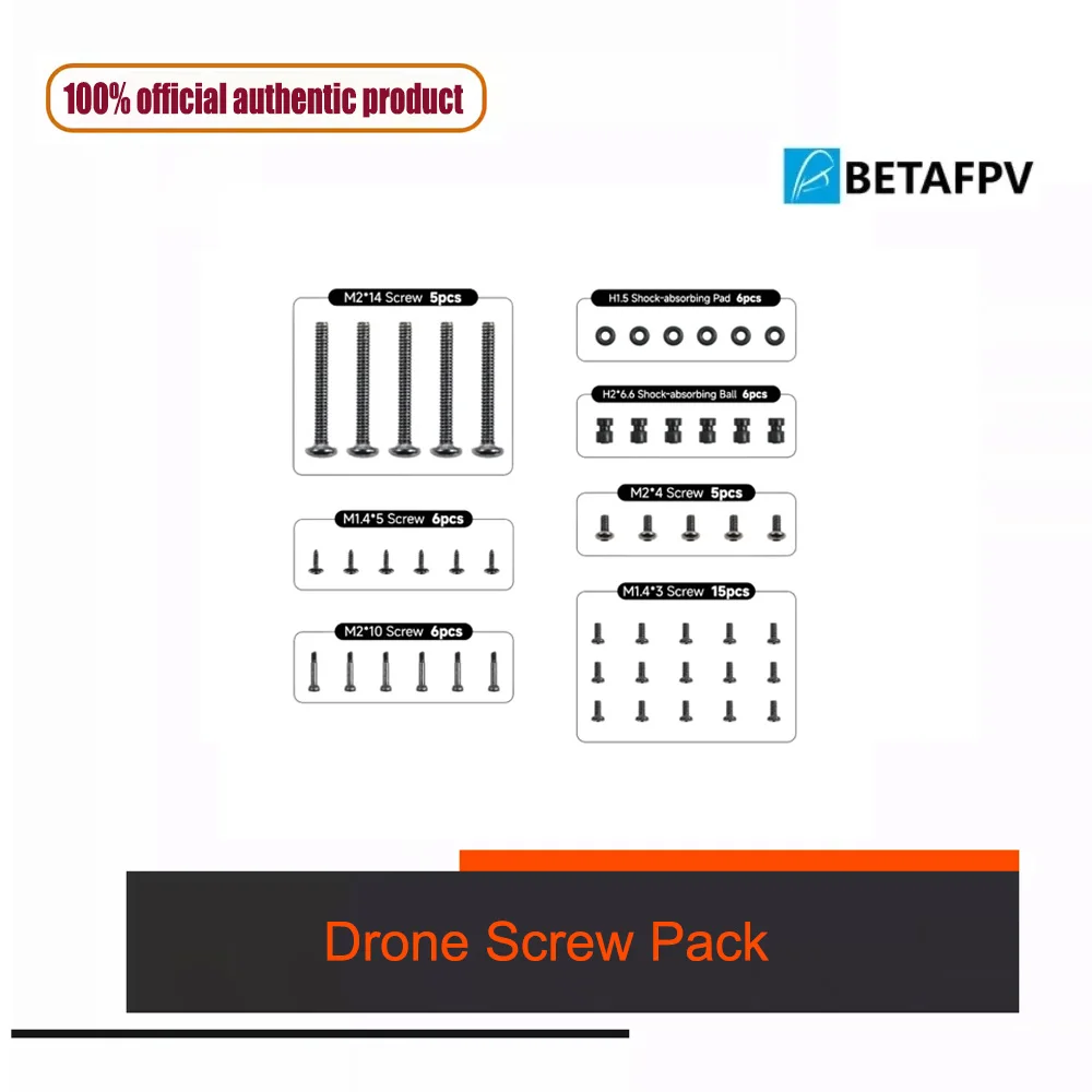 BETAFPV Drone Screw Pack For Pavo20 /Pavo20 Pro /Meteor65 Pro / Meteor75 Pro/Air65 / Air75 / Meteor65 Pro / Meteor75 Pro/Cetus X
BETAFPV Drone Screw Pack For Pavo20 /Pavo20 Pro /Meteor65 Pro / Meteor75 Pro/Air65 / Air75 / Meteor65 Pro / Meteor75 Pro/Cetus X