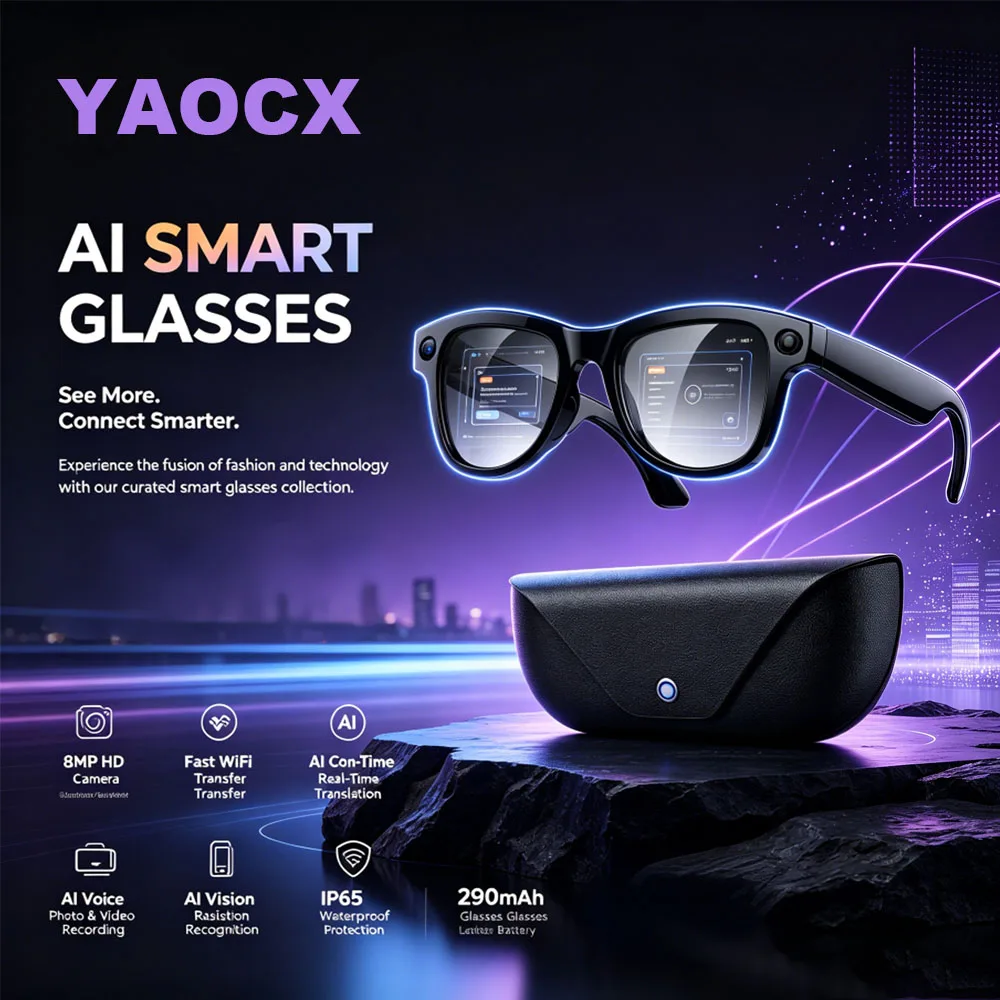 2026 New Smart Glasses Video Recording AI Dialogue Translation 800W HD Camera EIS Anti-Shake Shooting Smart Glasses Men Women
2026 New Smart Glasses Video Recording AI Dialogue Translation 800W HD Camera EIS Anti-Shake Shooting Smart Glasses Men Women