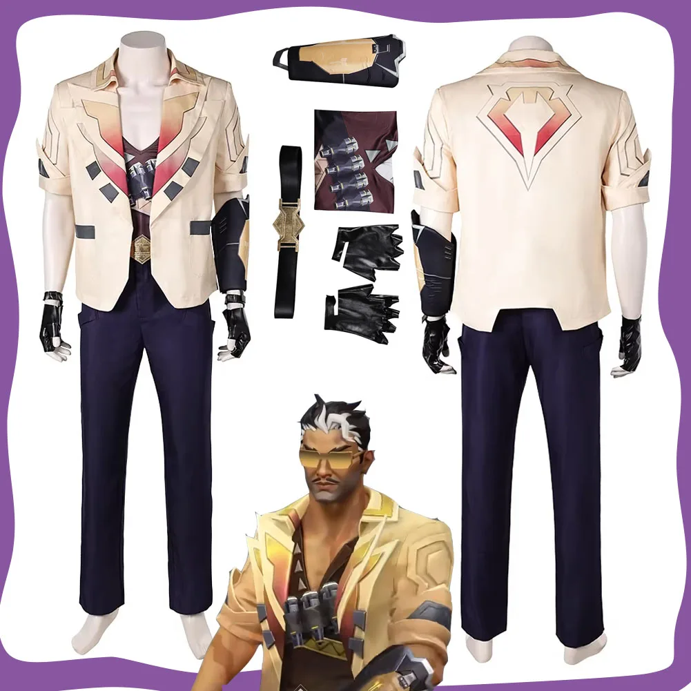 TEJO Cosplay Men Fantasy Coat Pants Vest Gloves Belt Costume Valorant Disguise Clothes for Adult Male Halloween Carnival Suit
TEJO Cosplay Men Fantasy Coat Pants Vest Gloves Belt Costume Valorant Disguise Clothes for Adult Male Halloween Carnival Suit