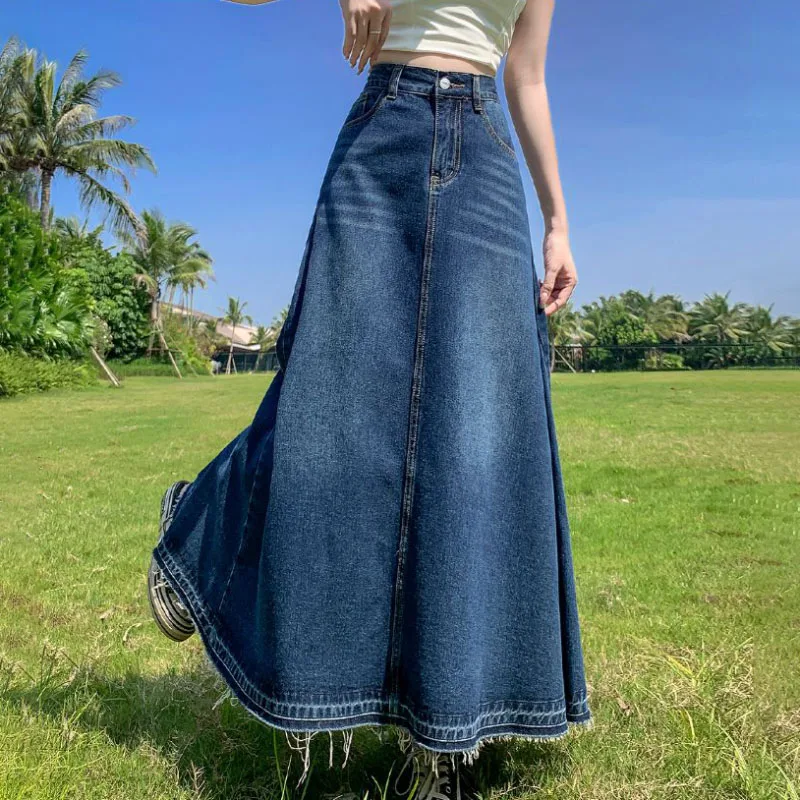 Street-Fried Denim Skirt Women's Summer New Thin Drape A-Shaped Umbrella Skirt High Waist Long Oversize 6XL Y2k Jeans Skirts
Street-Fried Denim Skirt Women's Summer New Thin Drape A-Shaped Umbrella Skirt High Waist Long Oversize 6XL Y2k Jeans Skirts