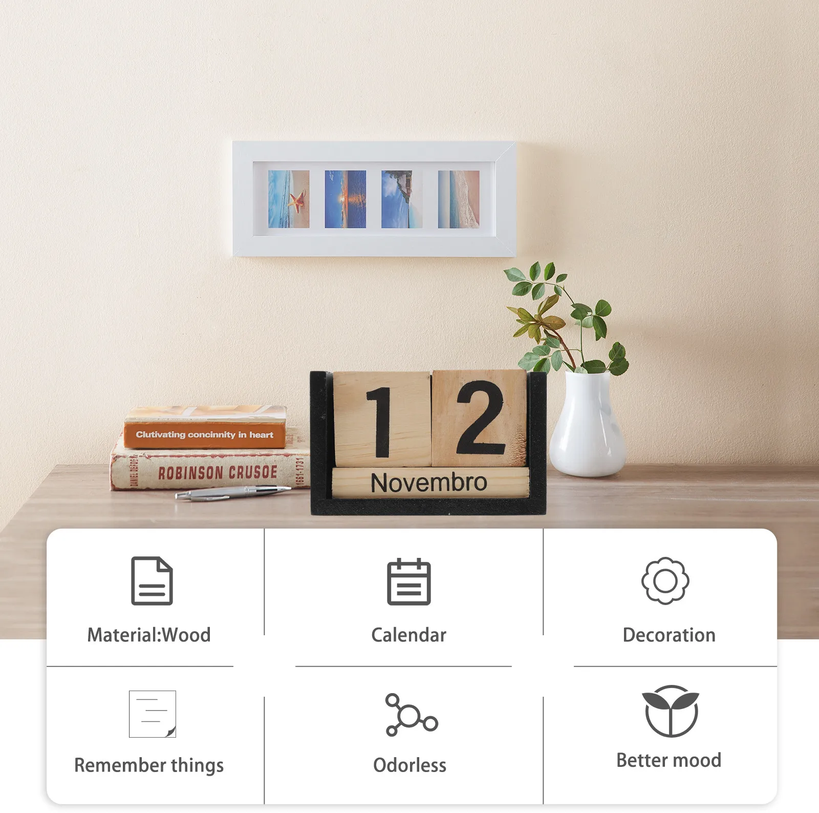 Wooden Block Calendar Creative Perpetual Desk Desktop Calendar Stylish Table Decor Month Date Display Chic Desktop Decor
Wooden Block Calendar Creative Perpetual Desk Desktop Calendar Stylish Table Decor Month Date Display Chic Desktop Decor