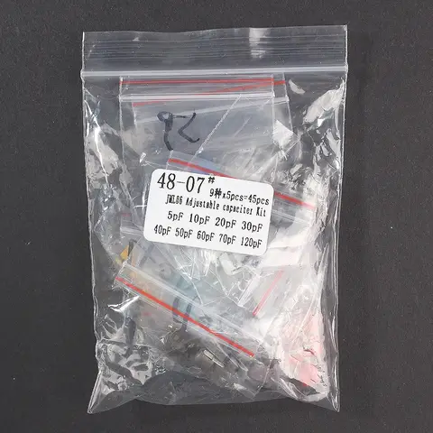 45 stks/partij Variabele Trimmer Condensator Diverse Kit JML06 Verstelbare Condensatoren Set Pack 10pf 20pf 30pf 40pf 50pf 60pf 70pf 120pf