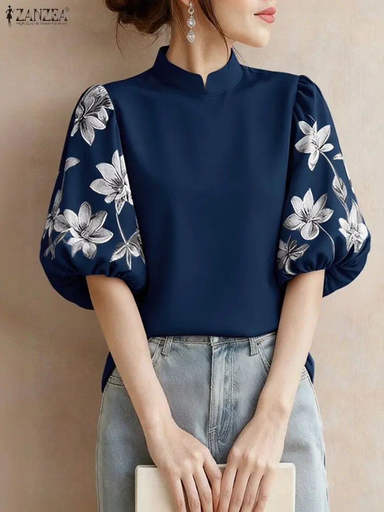 ZANZEA Elegant Women Blouses Fashion Stand Collar Floral Printed Half Lantern Sleeve Casual Tops Spring 2025 Woman Clothes S-3XL
ZANZEA Elegant Women Blouses Fashion Stand Collar Floral Printed Half Lantern Sleeve Casual Tops Spring 2025 Woman Clothes S-3XL