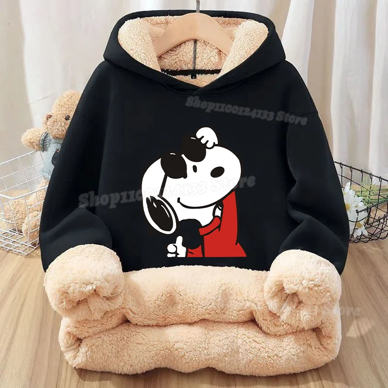 Snoopys Baby Sweatshirt Thickened Fleece Girl Hoodie Cartoon Clothes Long Sleeve Winter Warm Cashmere Hoodie Tops Jacket Kid New
Snoopys Baby Sweatshirt Thickened Fleece Girl Hoodie Cartoon Clothes Long Sleeve Winter Warm Cashmere Hoodie Tops Jacket Kid New