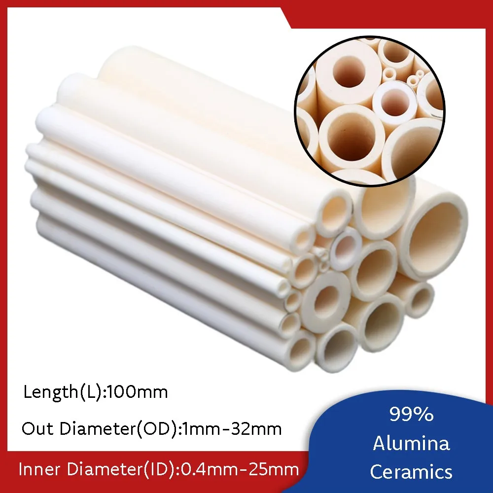99% Alumina Ceramic Tube Thermocouple Protection Short Tubing Thermal Electrical Insulation Sleeve 100mm Length
99% Alumina Ceramic Tube Thermocouple Protection Short Tubing Thermal Electrical Insulation Sleeve 100mm Length