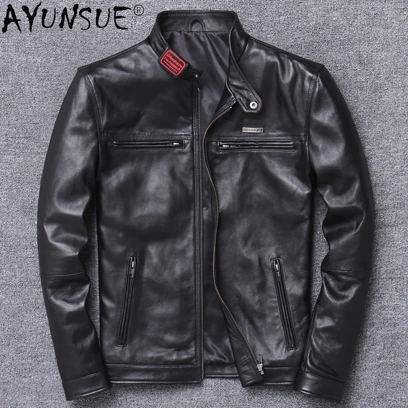 AYUNSUE Genuine Leather Jacket Men Vintage Natural Sheepskin Coat Spring Autumn Mens Leather Motorcycle Jackets Chaquetas Hombre
AYUNSUE Genuine Leather Jacket Men Vintage Natural Sheepskin Coat Spring Autumn Mens Leather Motorcycle Jackets Chaquetas Hombre