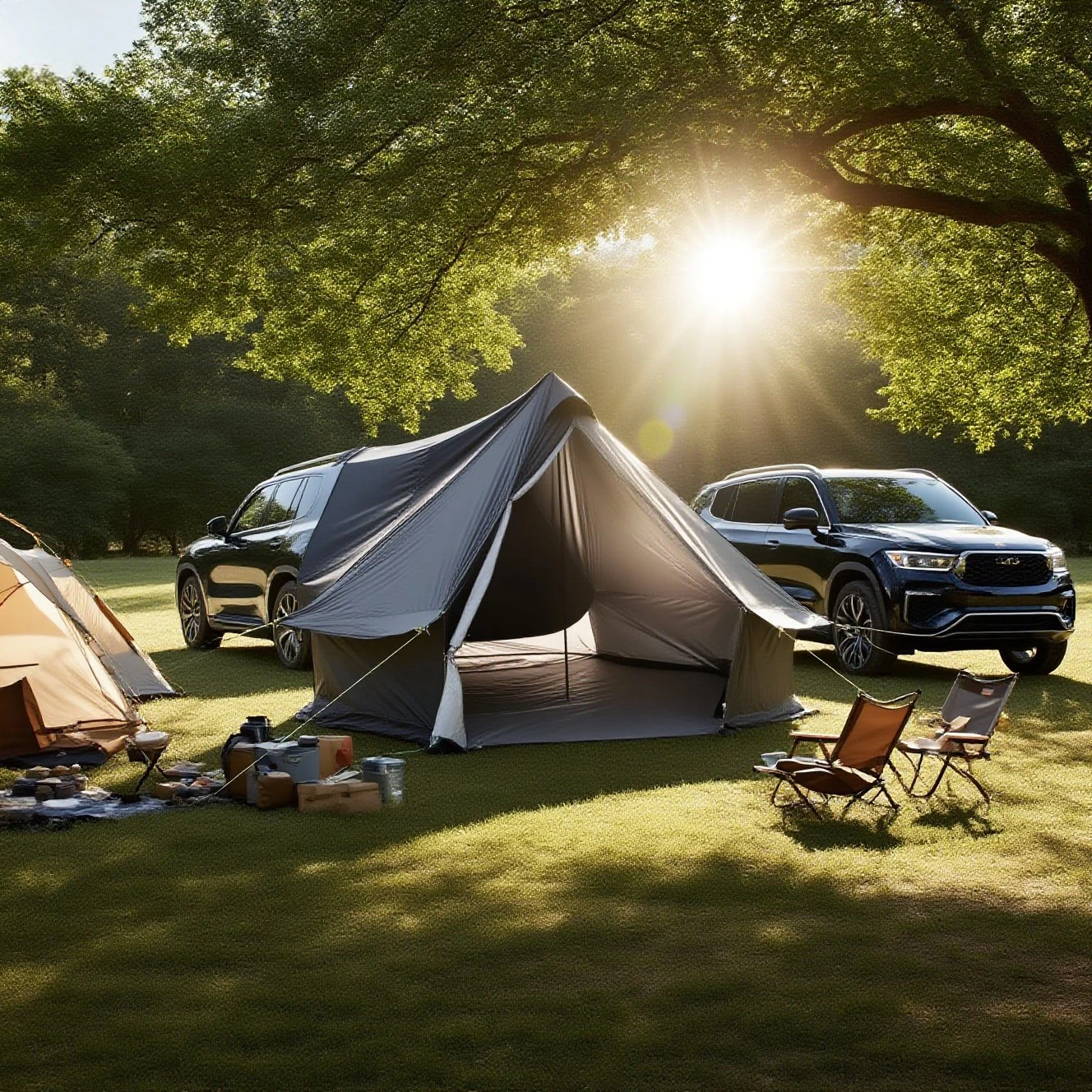 Car Tent with Chimney for Cooking - PU4000 Waterproof & 6-8 Person Capacity, Foldable & Car-Friendly
Car Tent with Chimney for Cooking - PU4000 Waterproof & 6-8 Person Capacity, Foldable & Car-Friendly
