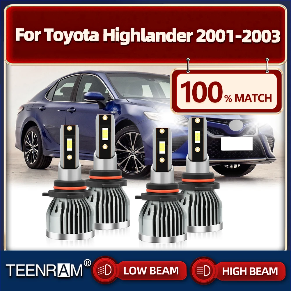LED Headlights 40000LM 240W Car Headlamps Bulbs 6000K White Super Bright Auto Lamps 12V For Toyota Highlander 2001 2002 2003
LED Headlights 40000LM 240W Car Headlamps Bulbs 6000K White Super Bright Auto Lamps 12V For Toyota Highlander 2001 2002 2003