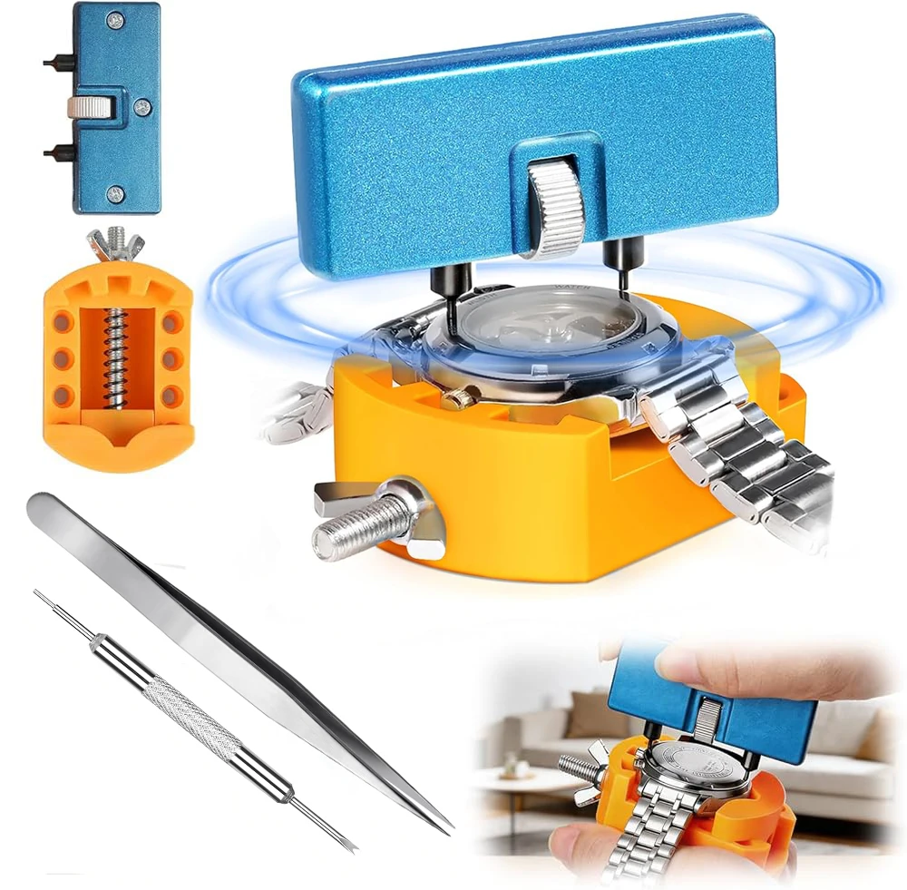 4 in 1 Repair Tool Set Watch Back Remover Tool Adjustable Opener Back Case Remover Watch Case Back Opener Repair Remover Holder
4 in 1 Repair Tool Set Watch Back Remover Tool Adjustable Opener Back Case Remover Watch Case Back Opener Repair Remover Holder