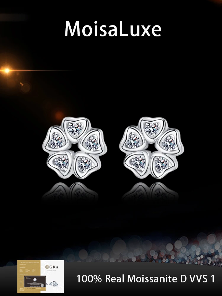 MoisaLuxe Official Store GRA Moissanite Plata Sterling 925 Silver Jewelry Female Love Petal Earrings For Women Hoops Piercing
MoisaLuxe Official Store GRA Moissanite Plata Sterling 925 Silver Jewelry Female Love Petal Earrings For Women Hoops Piercing