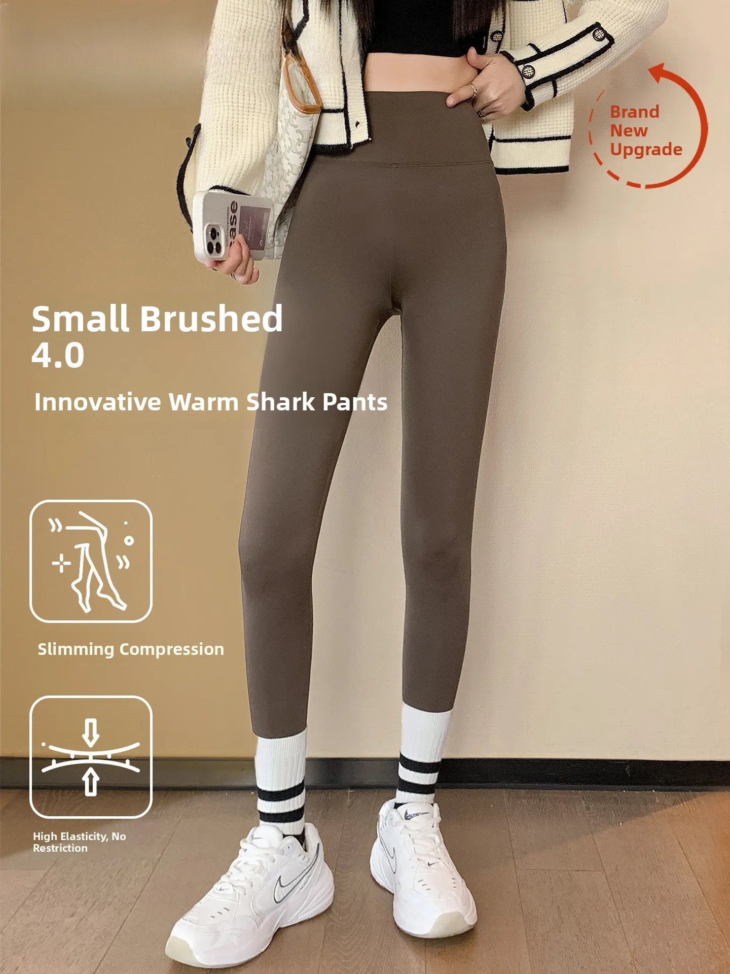 Брюки для йоги Thiened Fce, женские леггинсы с высокой талией, теплые утягивающие брюки из овчины, новые зимние повседневные брюки с высокой талией
Брюки для йоги Thiened Fce, женские леггинсы с высокой талией, теплые утягивающие брюки из овчины, новые зимние повседневные брюки с высокой талией