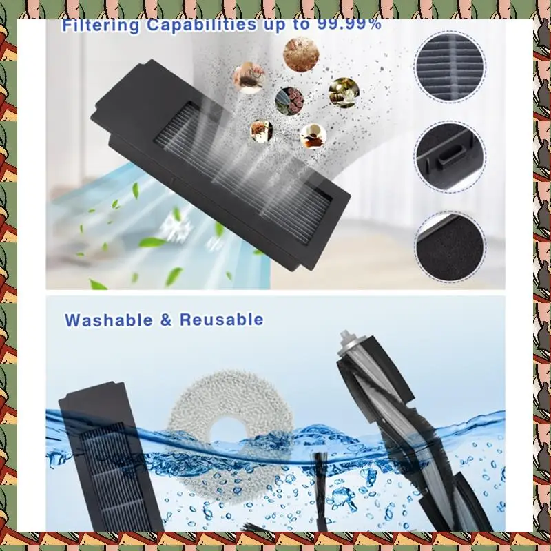 Сменные аксессуары для Ecovacs Deebot X2 Omni/X2/X2 Pro/DEX86, робот-пылесос, основная боковая щетка, фильтр, тряпки для швабры, мешок для пыли
Сменные аксессуары для Ecovacs Deebot X2 Omni/X2/X2 Pro/DEX86, робот-пылесос, основная боковая щетка, фильтр, тряпки для швабры, мешок для пыли