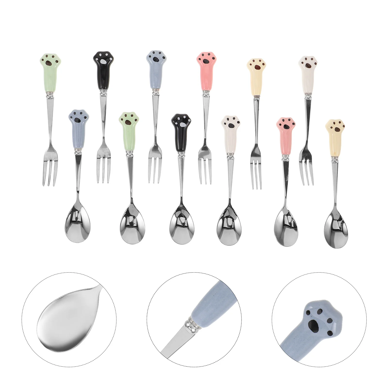 12pcs Pet Feeding Kit Stainless Steel Long Handle Spoon For Pets Wet Food Mixing Measuring Tool Dog Cat Food Fork Scoop Utensil
12pcs Pet Feeding Kit Stainless Steel Long Handle Spoon For Pets Wet Food Mixing Measuring Tool Dog Cat Food Fork Scoop Utensil