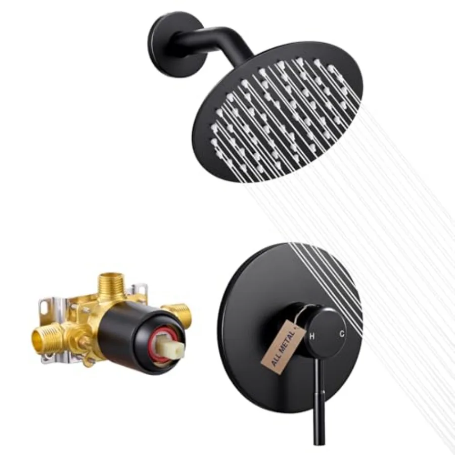 Shower Faucet Set Shower Head and Handle Set Stainless Steel Shower Head Rainfall Shower System with Rough-in Valve Single Func
Shower Faucet Set Shower Head and Handle Set Stainless Steel Shower Head Rainfall Shower System with Rough-in Valve Single Func
