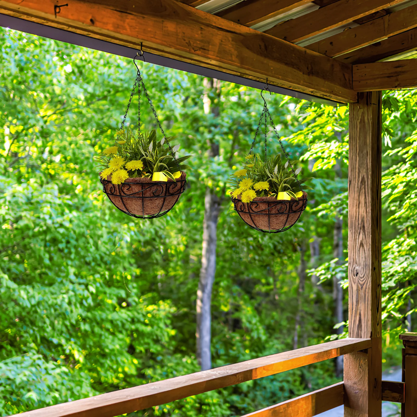 Hanging Flower Pot Iron Round Wire Planter With Liner For Outdoor Indoor Plants Decor Metal Hanging Basket Garden
Hanging Flower Pot Iron Round Wire Planter With Liner For Outdoor Indoor Plants Decor Metal Hanging Basket Garden