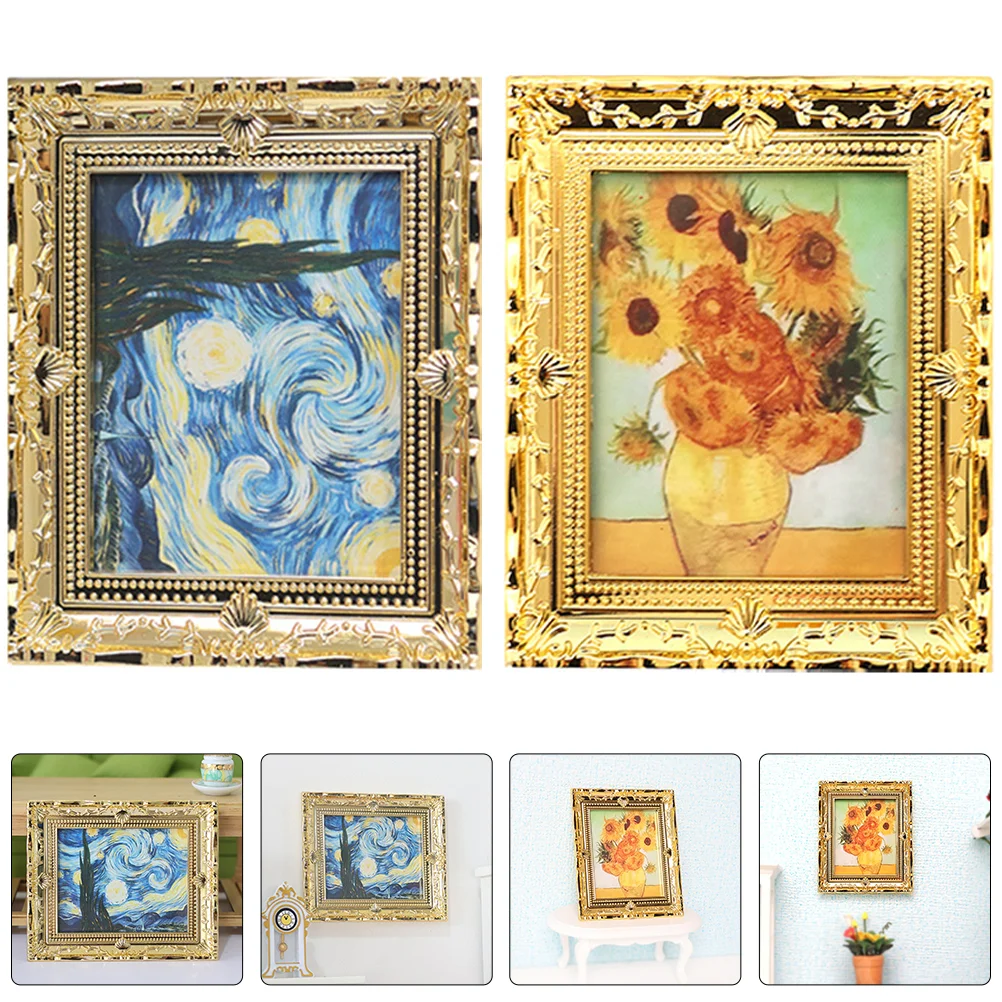 2 Pcs Dollhouse Frame Mini Ornament Tiny Painting Exquisite Simulated 760X640X060CM Craft Artistic
2 Pcs Dollhouse Frame Mini Ornament Tiny Painting Exquisite Simulated 760X640X060CM Craft Artistic