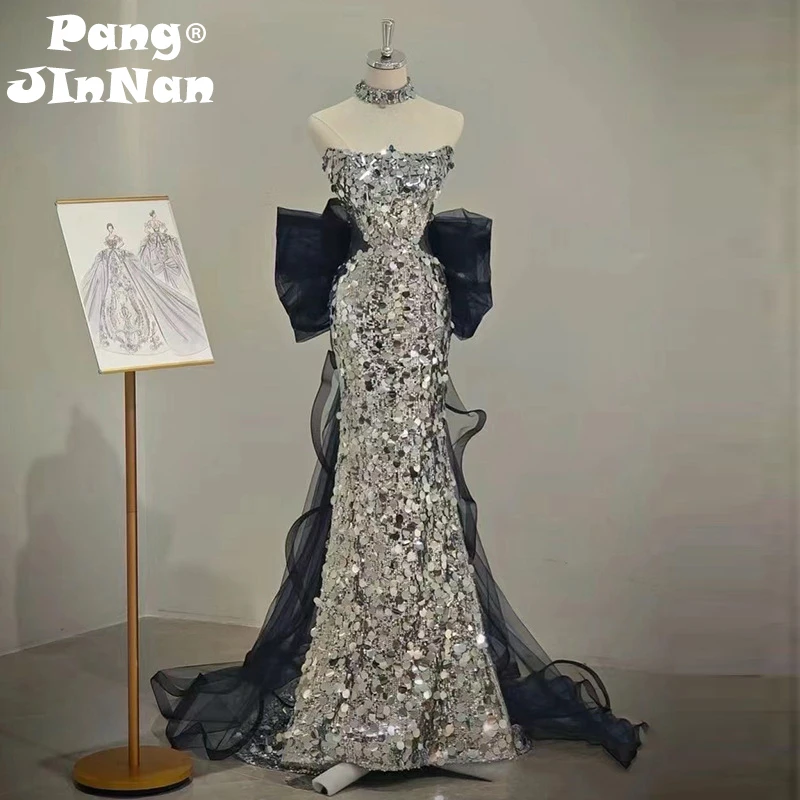 PJN 2025 Shining Sequin Mermaid Evening Dresses Women Strapless Host Graduation Gown Formal Long Cocktail Banquet Party Dress
PJN 2025 Shining Sequin Mermaid Evening Dresses Women Strapless Host Graduation Gown Formal Long Cocktail Banquet Party Dress